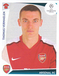 Thomas Vermaelen Arsenal samolepka UEFA Champions League 2009/10 #488